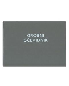 I-622 GROBNI OČEVIDNIK - POMOĆNA KNJIGA (Obrazac 2); Knjiga 400 stranica, 34,5 x 24 cm