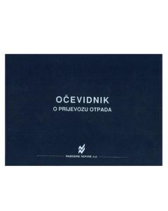 I-757 OČEVIDNIK O PRIJEVOZU OTPADA; Knjiga 100 stranica, 29,7 x 21 cm