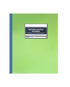V-12-14/A MATIČNA KNJIGA RADNIKA - EVIDENCIJA O ZAPOSLENIM RADNICIMA (400 UPISA); Knjiga 80 stranica, 29,7 x 42 cm