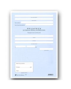 XI-4-139 PRIJAVNICA ZA PONOVNU OBRANU ZAVRŠNOG RADA; List, 21 x 29,7 cm