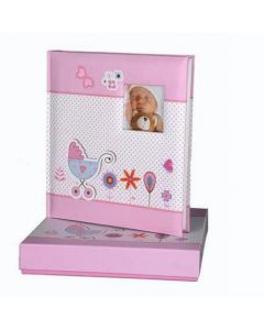 Album za slike Henzo, za 100 slika dimenzija 100 x 150 mm, na umetanje, Baby Moments, rozi