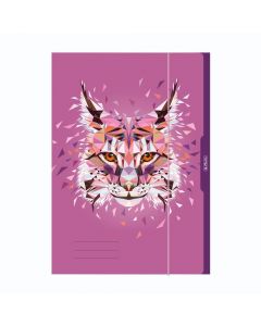 Fascikl s klapnama i gumicom, A3, sjajni karton, Herlitz Wild Animals - Ris
