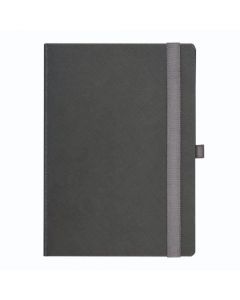 Notes s širokom gumicom A5, Texture Colore, s gumicom za olovku, sivi