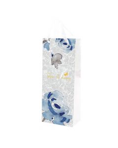 Vrećica ukrasna za bocu Spree art.75332 13,5 x 8,5 x 33 cm, mat, PP, Blue flowers