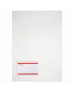 Fascikl PP "L" A4, 180 mic, 10/1, Herlitz, sa džepom za posjetnicu, prozirni mat, boja sortirano