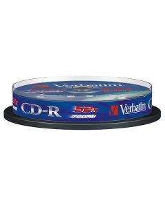 CD-R 700Mb 52x 10/1 spindle Verbatim 43437