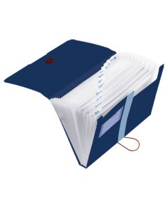 Mapa harmonika A4 s 12 pregrada, reciklirani polipropilen, plava, Herlitz Easy orga to go Green