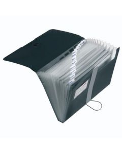 Mapa harmonika A4 s 12 pregrada, polipropilen, crna, Herlitz Easy orga to go
