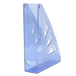 Stalak za spise okomiti, PVC, prozirni plavi, Office products