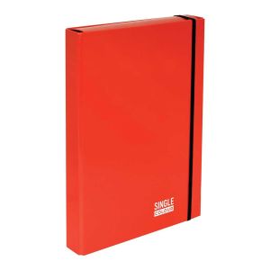 Fascikl kartonski Spree s klapnama i gumicom, 230X315X40 mm, crveni