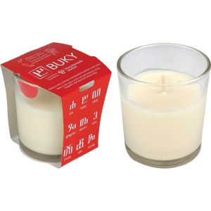 Svijeća mirisna staklena Buky, lavanda-mimoza