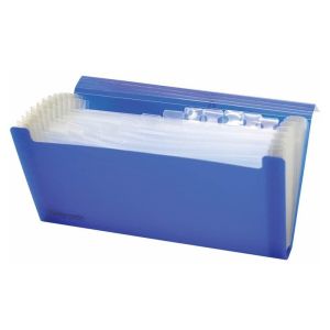 Mapa harmonika 260x138x24 mm, s gumicom, Foldermate Pop Gear F-159, plava