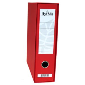 Registrator s kutijom A4, 8 cm, Lipa Mill, crveni