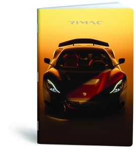 Bilježnica A4 40 listova karo automobili Rimac