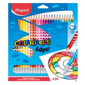 Bojice bezdrvne Maped Color'Peps Oops s gumicom trobridne 24/1