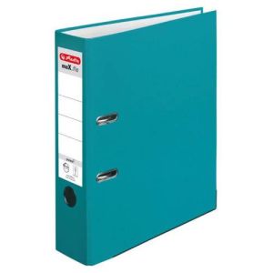 Registrator samostojeći A4, 8 cm, maX.file protect, Herlitz, tirkizni