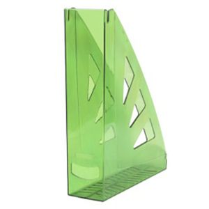 Stalak za spise okomiti, PVC, prozirni zeleni, Office products
