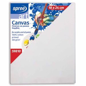 Platno slikarsko, na okviru, 100 % pamuk, impregnirano, 18x24 cm, Spree