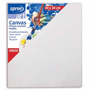 Platno slikarsko, na okviru, 100 % pamuk, impregnirano, 30x30 cm, Spree