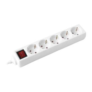 Kabel produžni 5u/3m s prekidačem, bijela