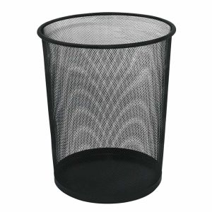 Koš za papir, žičani, crni, visina 345 mm, promjer 295/240 mm, 19l
