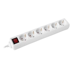 Kabel produžni 6u/5m s prekidačem, bijela