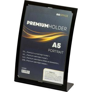 Nosač obavijesti L - zakrivljeni A5 180x50x230 mm