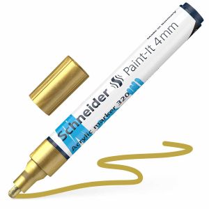 Flomaster Schneider, akrilni marker, Paint-It 340, 4 mm, zlatni