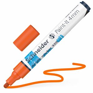 Flomaster Schneider, akrilni marker, Paint-It 340, 4 mm, narančasti