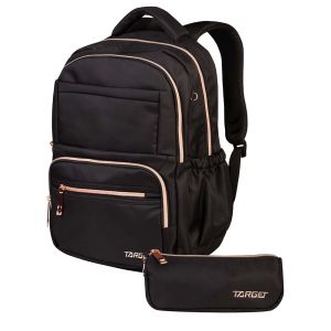 Ruksak i pernica set 2/1 TARGET GLAMMER DEEP BLACK 28711 + pernica gratis