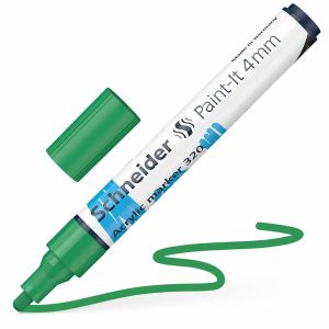 Flomaster Schneider, akrilni marker, Paint-It 340, 4 mm, zeleni
