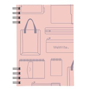 Blok kolegij A6 70 listova diktando, Foldermate Vintage 43725 rozi