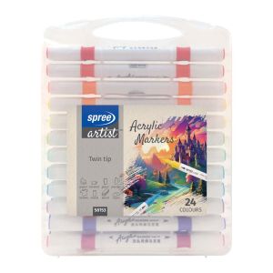 Flomasteri duo tip, akrilni 24/1 Spree Art