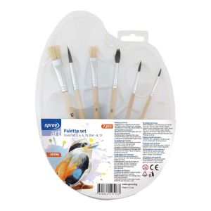 Paleta PVC za boje s kistovima Spree