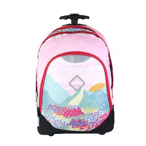 Torba školska Bodypack na kotačima Cvijeće