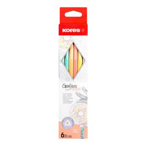 Grafitna olovka Kores Style pastel HB s gumicom 6/1 sortirano