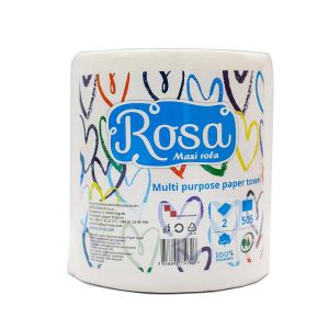 Ručnici papirnati u roli 21 cm, 505 listića, Rosa