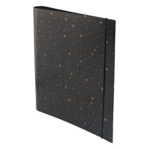 Mapa uložna A4 s 2 ringa s gumicom, 40 mm, kartonska, Gold stars Spree