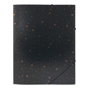 Fascikl kartonski Spree s klapnama i gumicom, 235X322 mm; Gold stars Spree