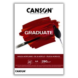 Blok slikarski A4, 290gr/20listova, Canson Graduate