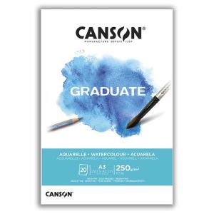 Blok slikarski A3, 250gr/20listova, Canson Graduate Watercolour