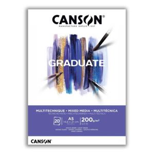 Blok slikarski A5, 200gr/20listova, Canson Graduate