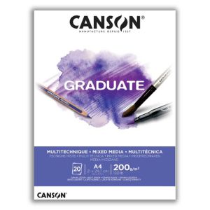 Blok slikarski A4, 200gr/20listova, Canson Graduate