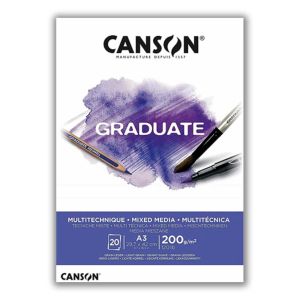 Blok slikarski A3, 200gr/20listova, Canson Graduate