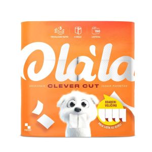 Ručnici papirnati bijeli Olala Clevercut, troslojni, rola 23cm, 2/1