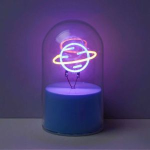 Lampa staklena kupola iTotal NEON-efekt LED Saturn XL3252