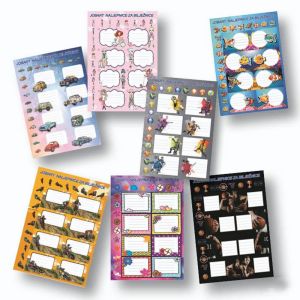 Naljepnice za bilježnice 1/40 (5 listova sa 8 naljepnica)