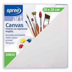 Platno slikarsko, ploča, 100 % pamuk, impregnirano, 20x20 cm, Spree