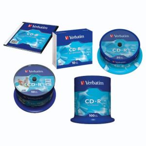CD-R Verbatim 700 MB/80min 52x, slim box, 1/1, 43347