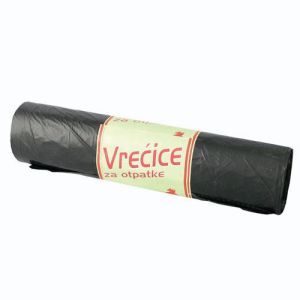 Vreće za smeće PEHD 70x110 cm 20/1, crna, 15mic